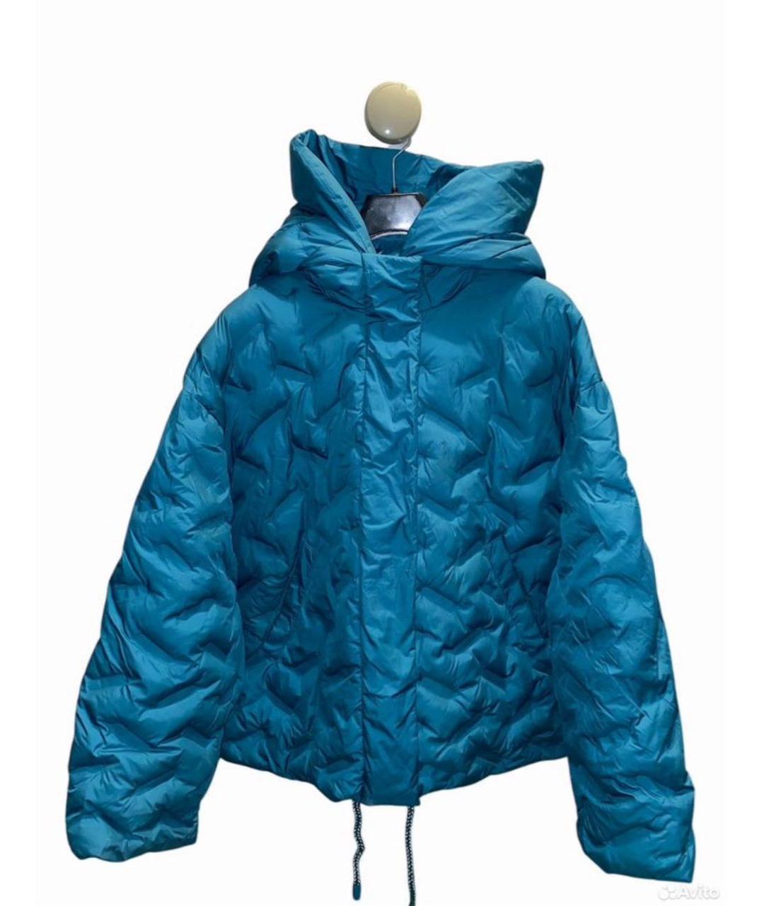 EMPORIO ARMANI Бирюзовая полиамидовая куртка, фото 4