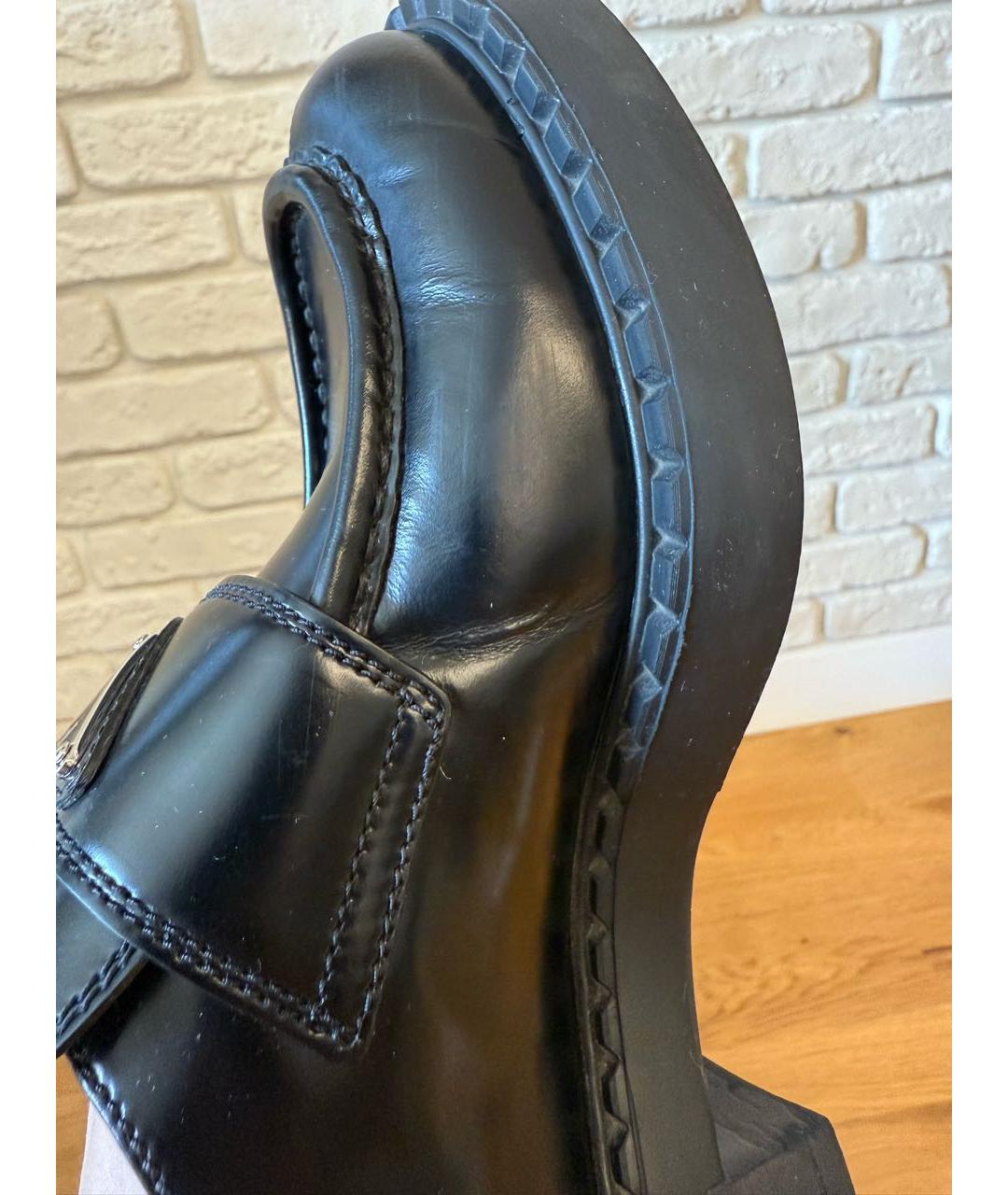PRADA Черные кожаные лоферы, фото 9