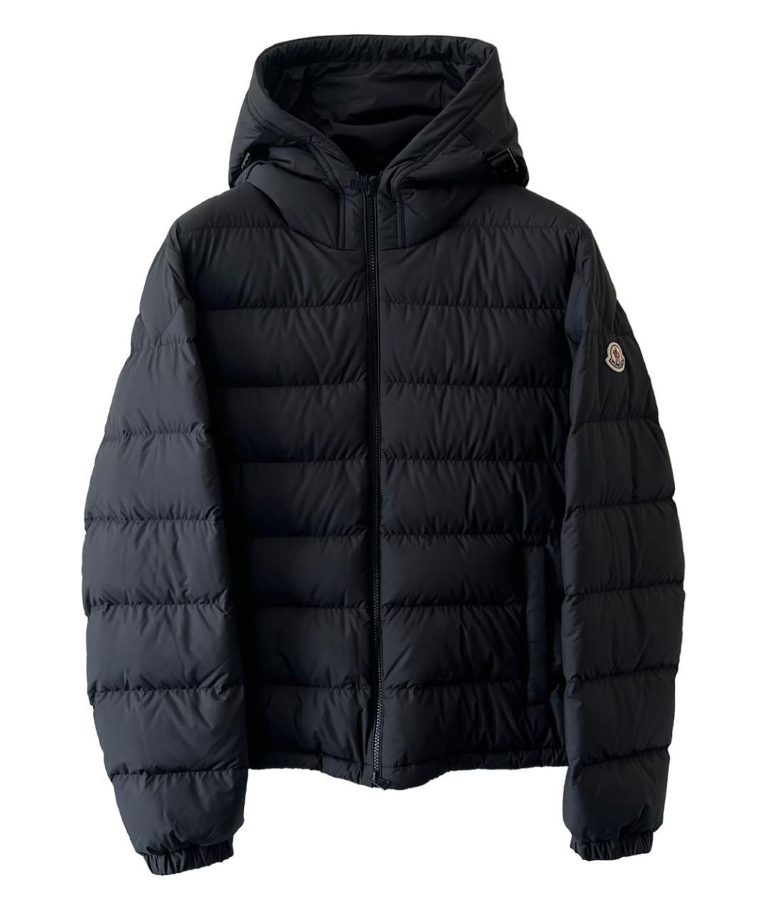 MONCLER Черное полиэстеровое пальто, фото 1