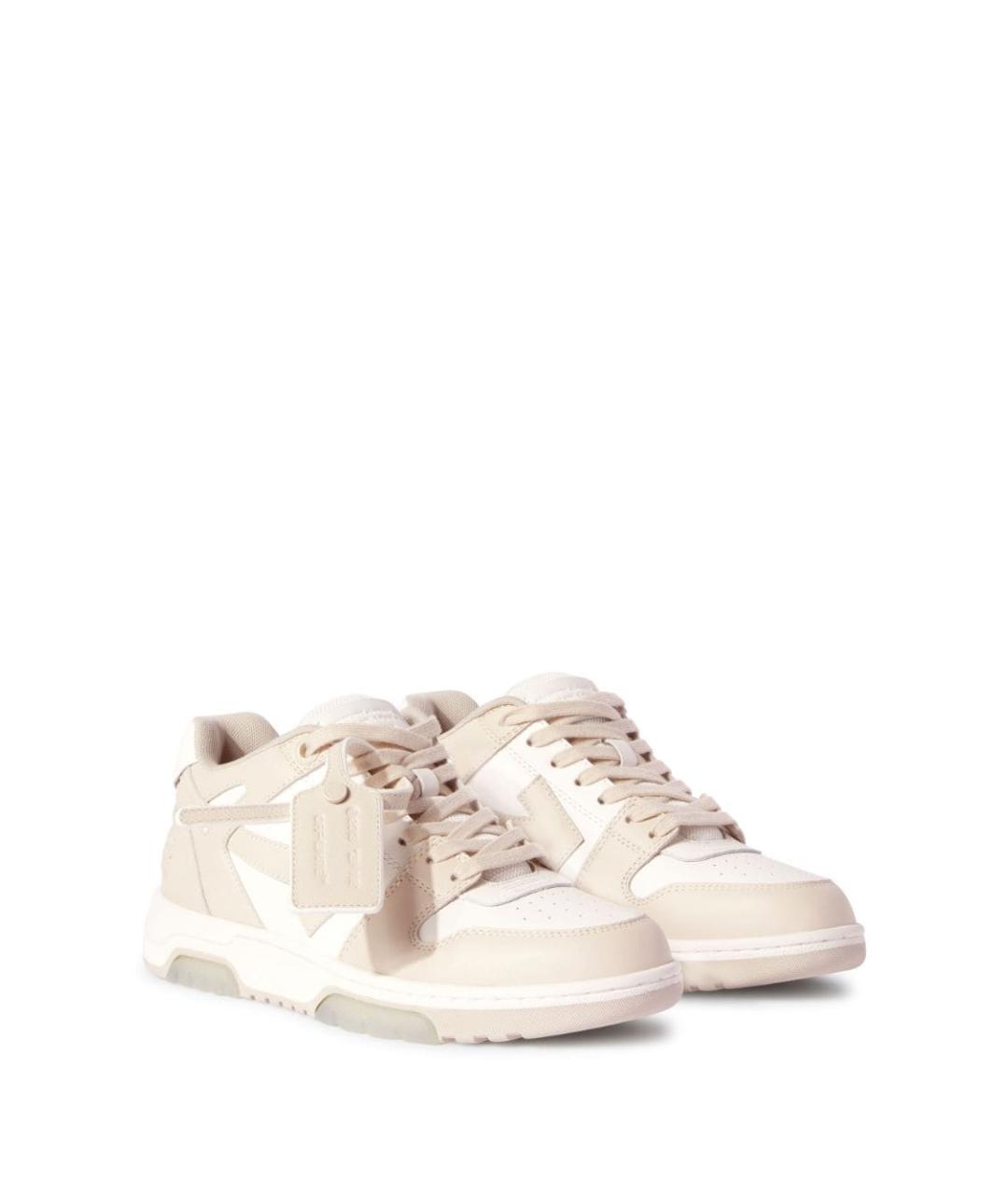 OFF-WHITE Бежевые кеды, фото 6