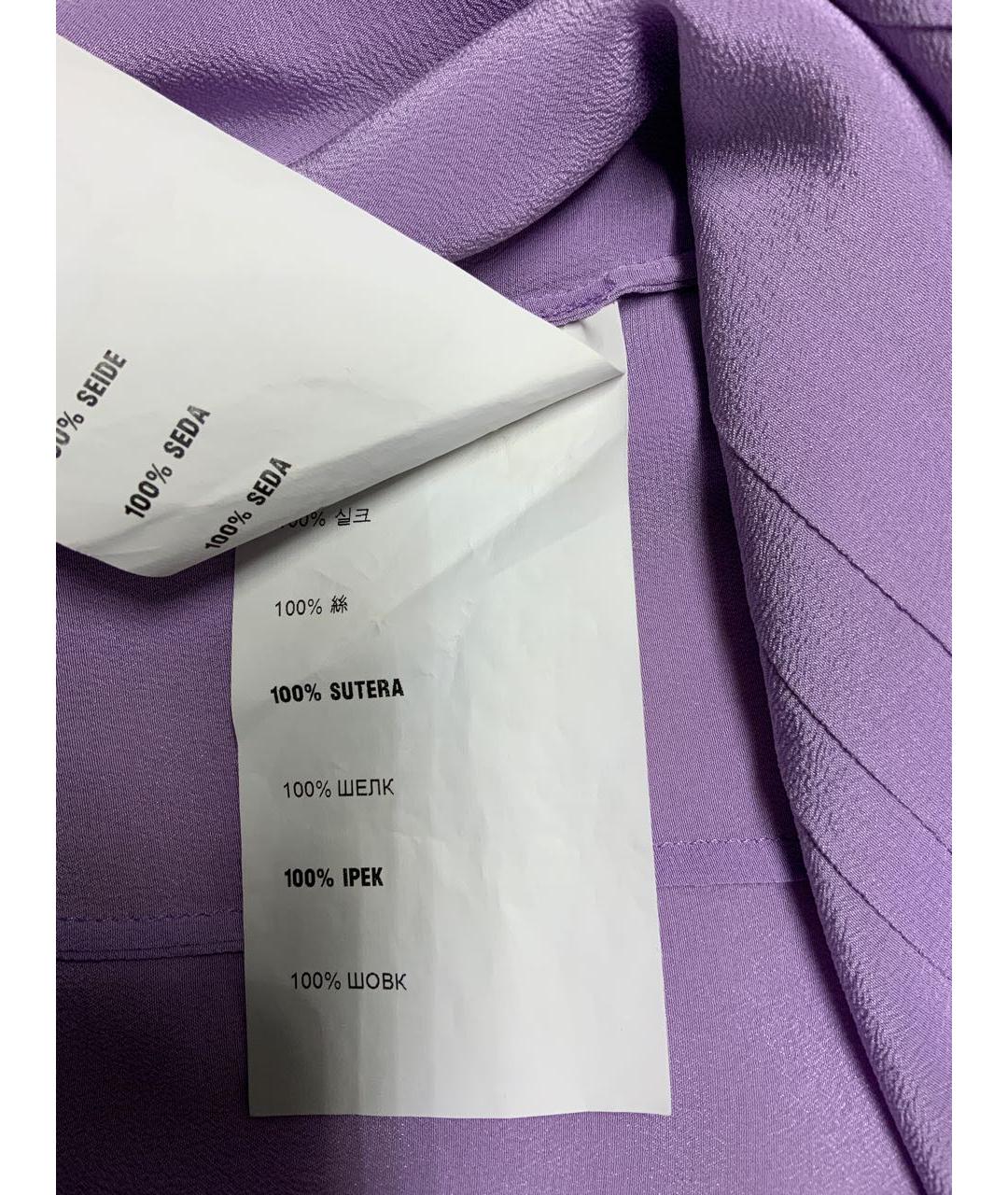 PRADA Фиолетовая шелковая блузы, фото 6