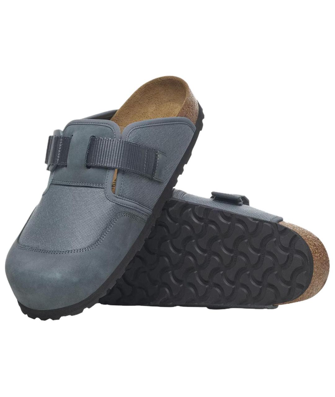 BIRKENSTOCK Серые текстильные сандалии, фото 5
