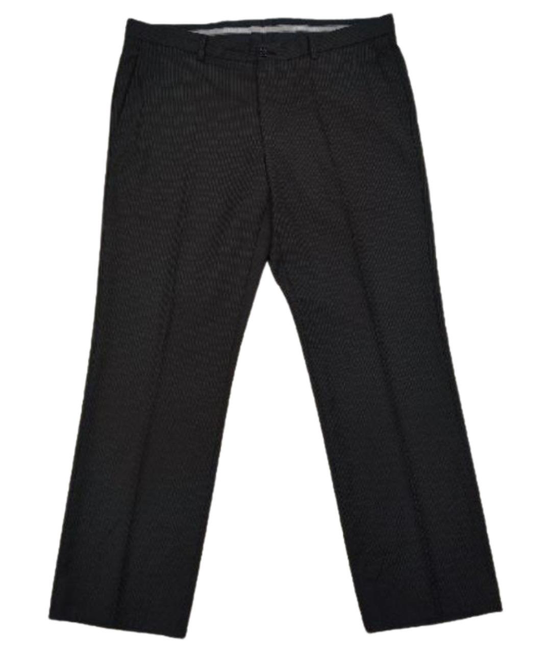 GIORGIO ARMANI Черные шерстяные классические брюки, фото 1