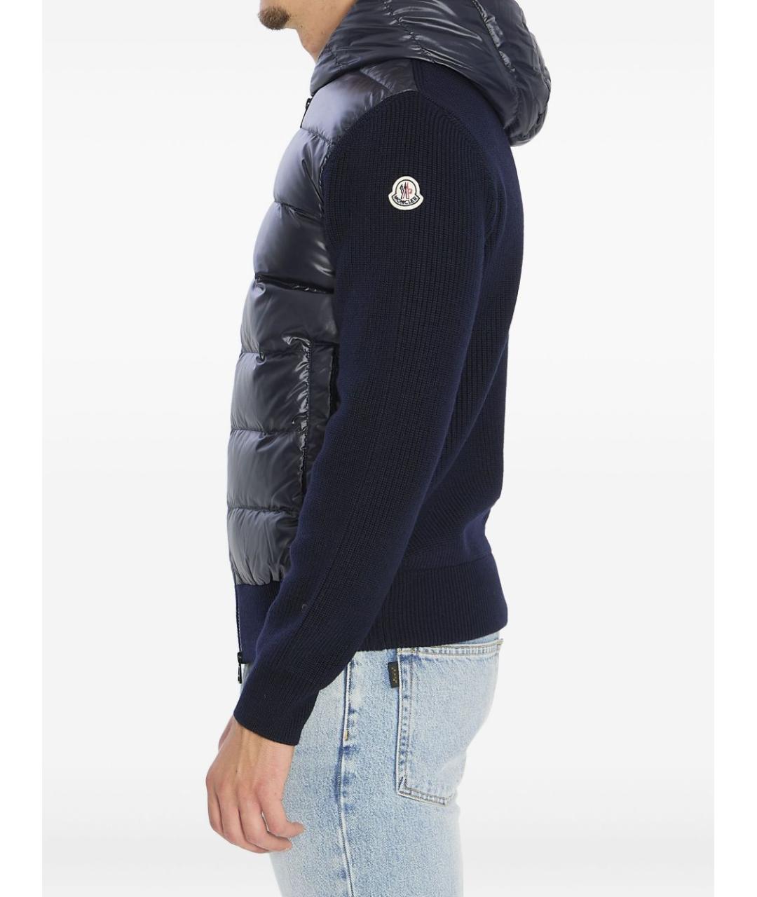 MONCLER Синий полиэстеровый джемпер / свитер, фото 3
