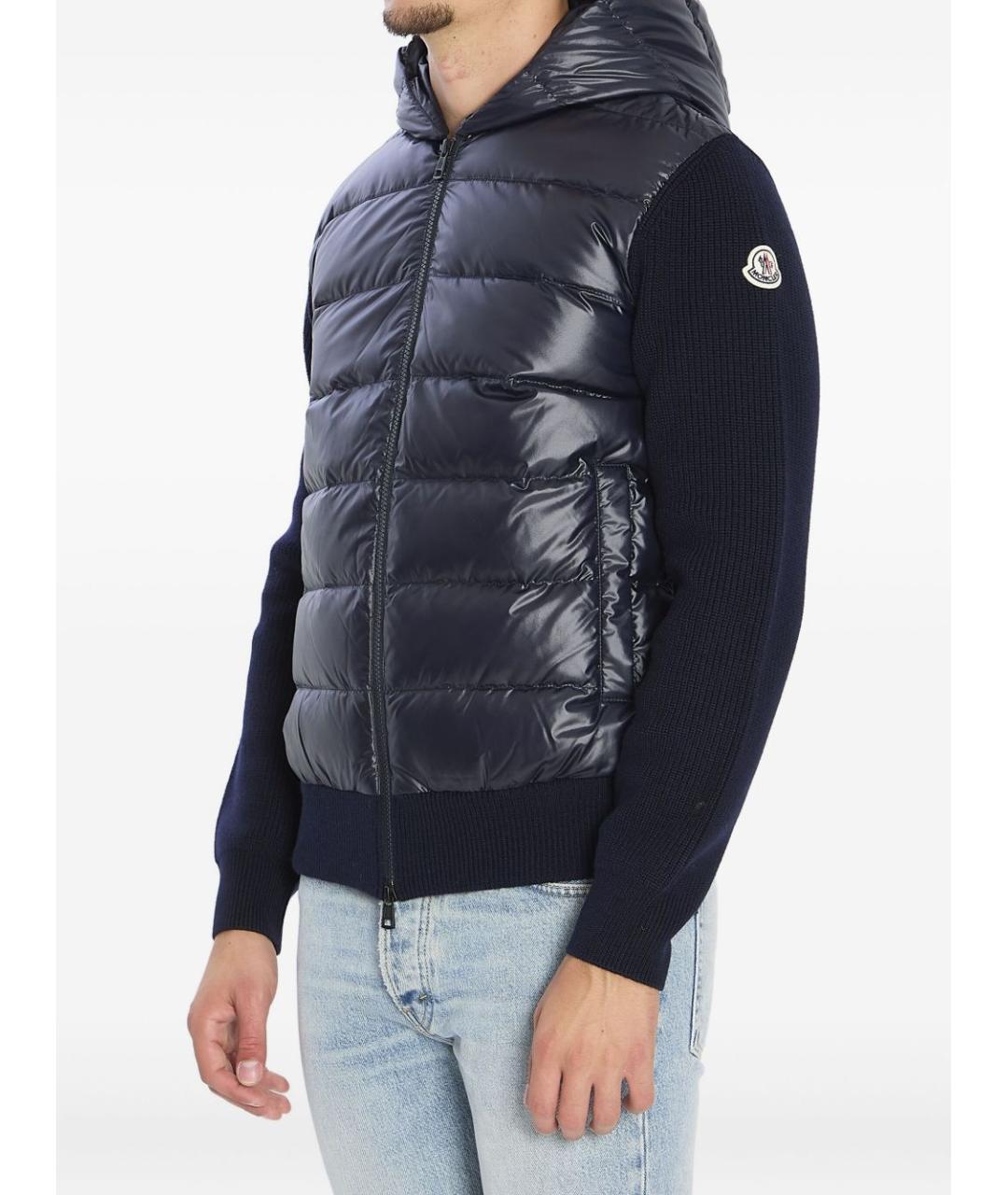 MONCLER Синий полиэстеровый джемпер / свитер, фото 2