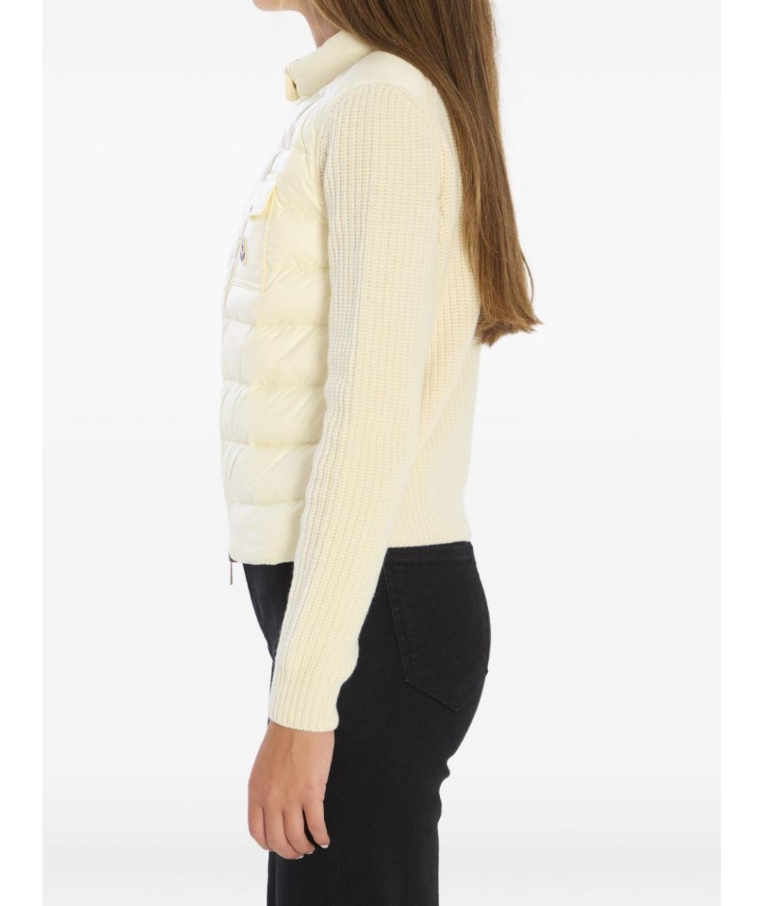 MONCLER Бежевый шерстяной джемпер / свитер, фото 5