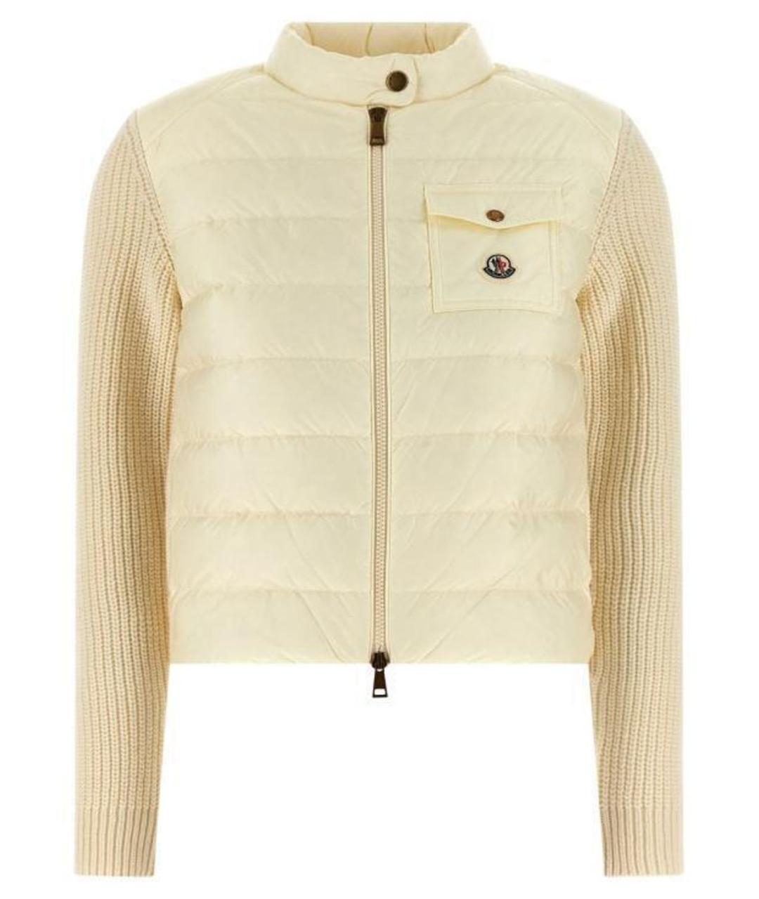 MONCLER Бежевый шерстяной джемпер / свитер, фото 1