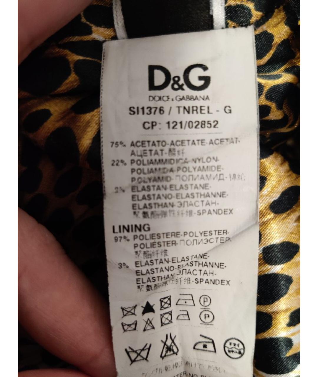 DOLCE&GABBANA Черная ацетатная юбка мини, фото 7