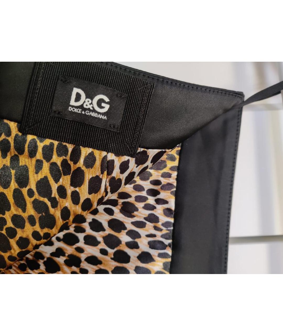 DOLCE&GABBANA Черная ацетатная юбка мини, фото 5