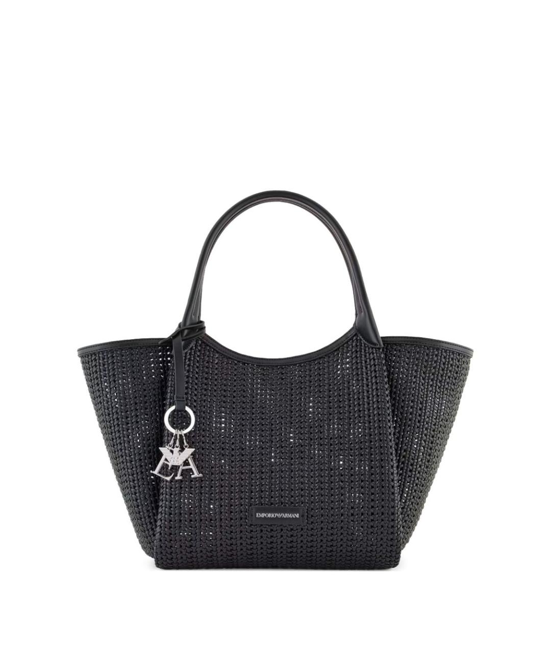 EMPORIO ARMANI Черная синтетическая сумка тоут, фото 1