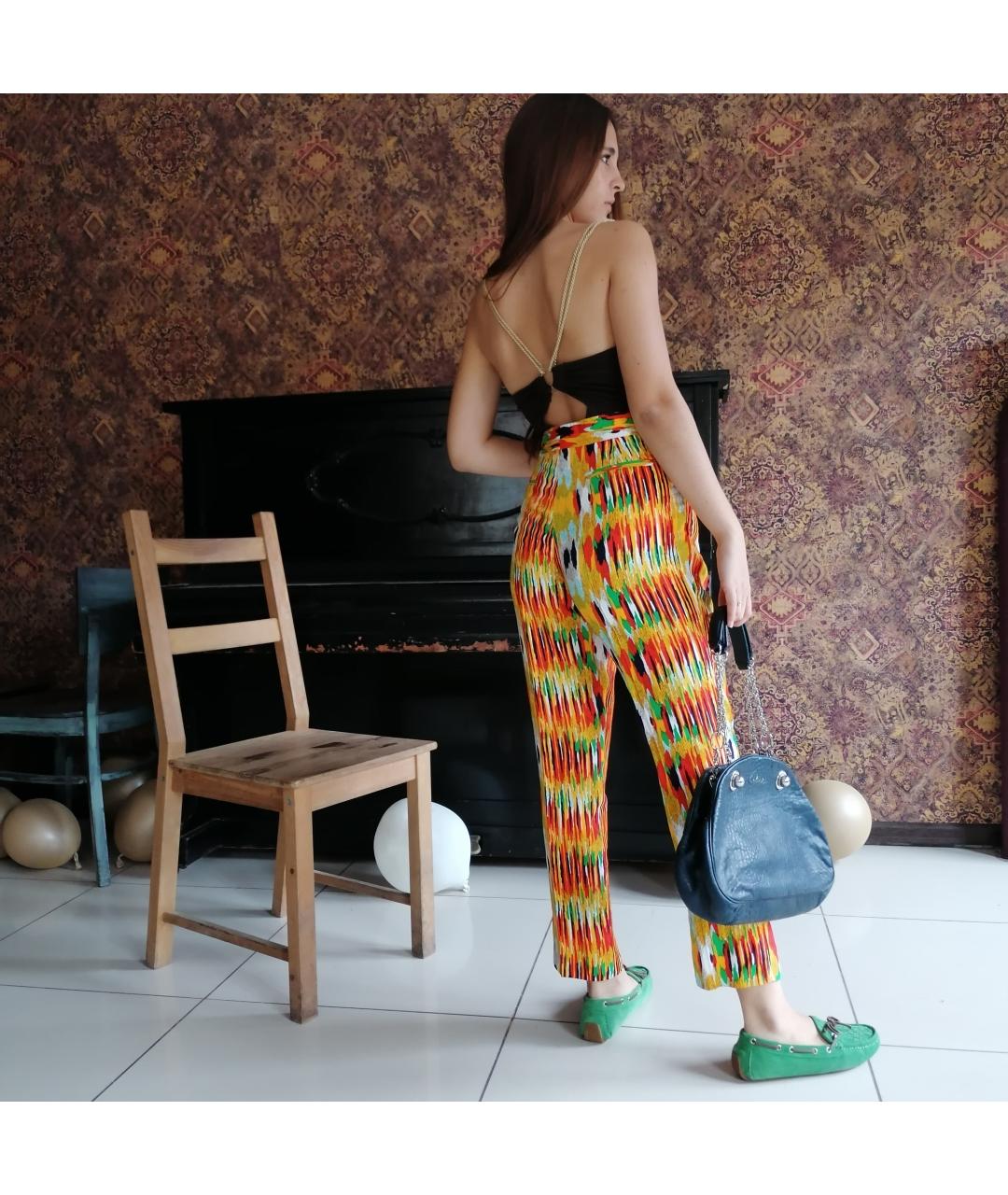CELINE Мульти вискозные брюки узкие, фото 3