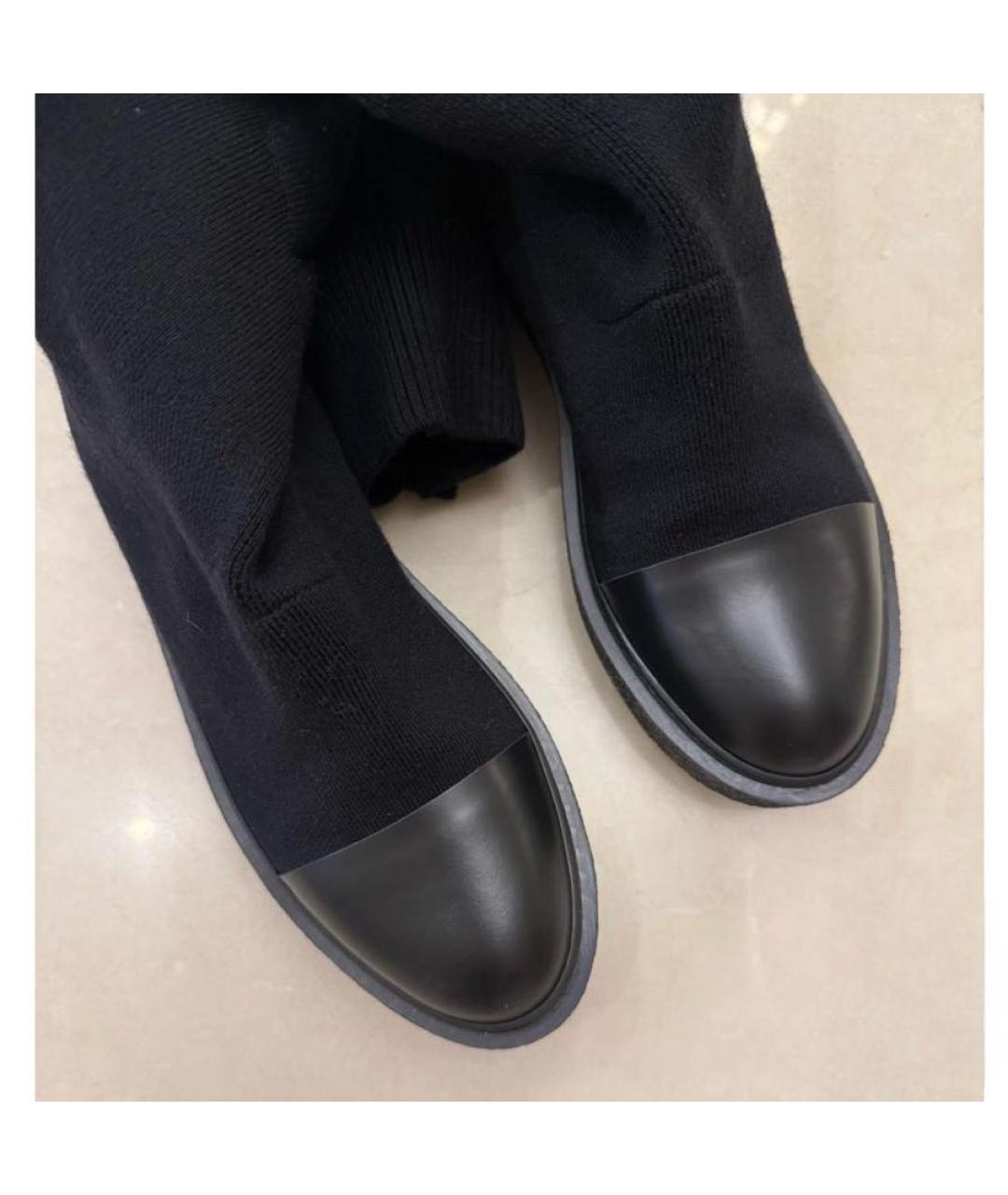 MAX MARA Черные кожаные сапоги, фото 3