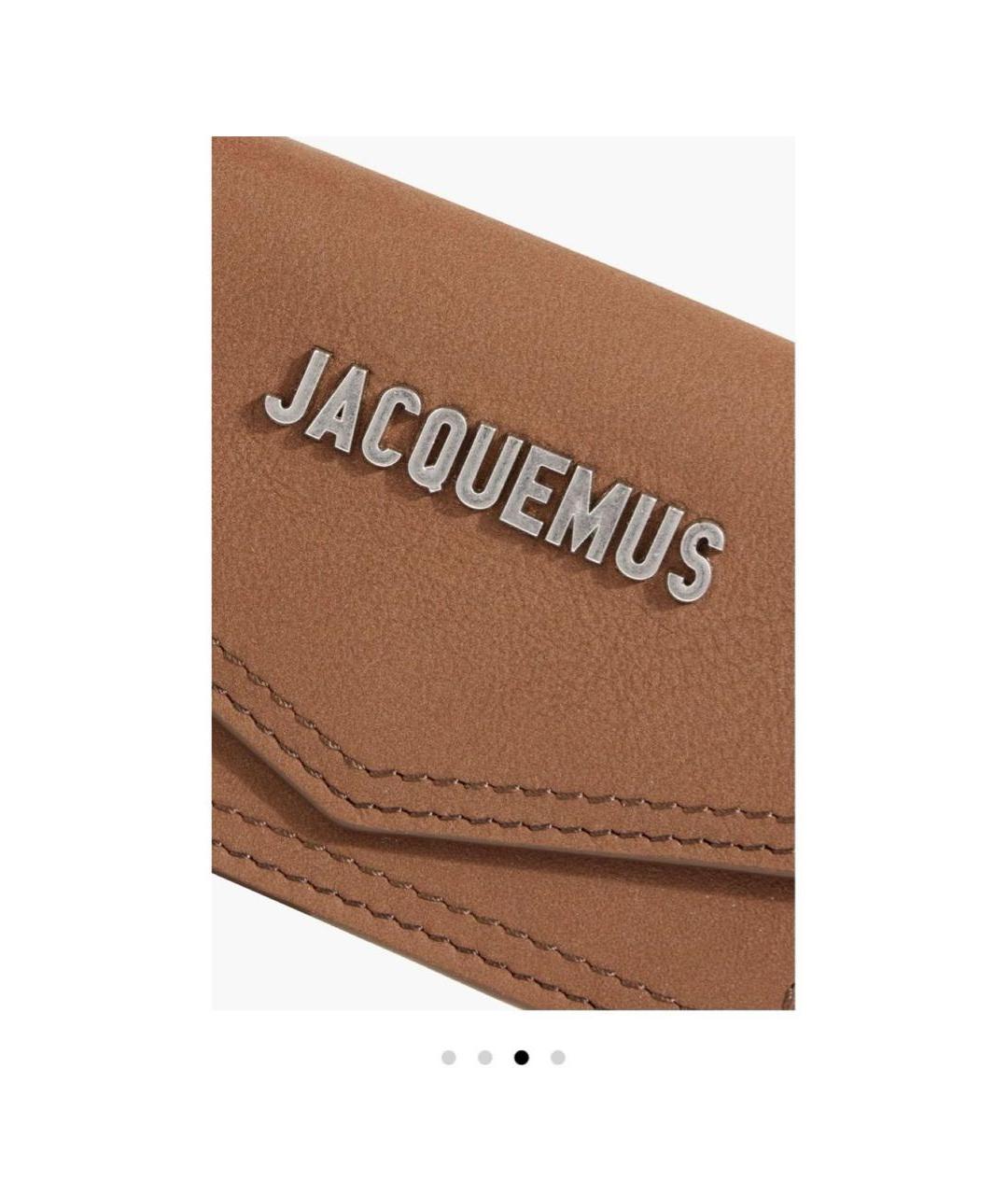 JACQUEMUS Коричневая кожаная сумка через плечо, фото 3
