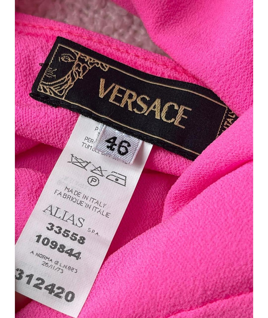 VERSACE COLLECTION Розовая шелковая блузы, фото 6