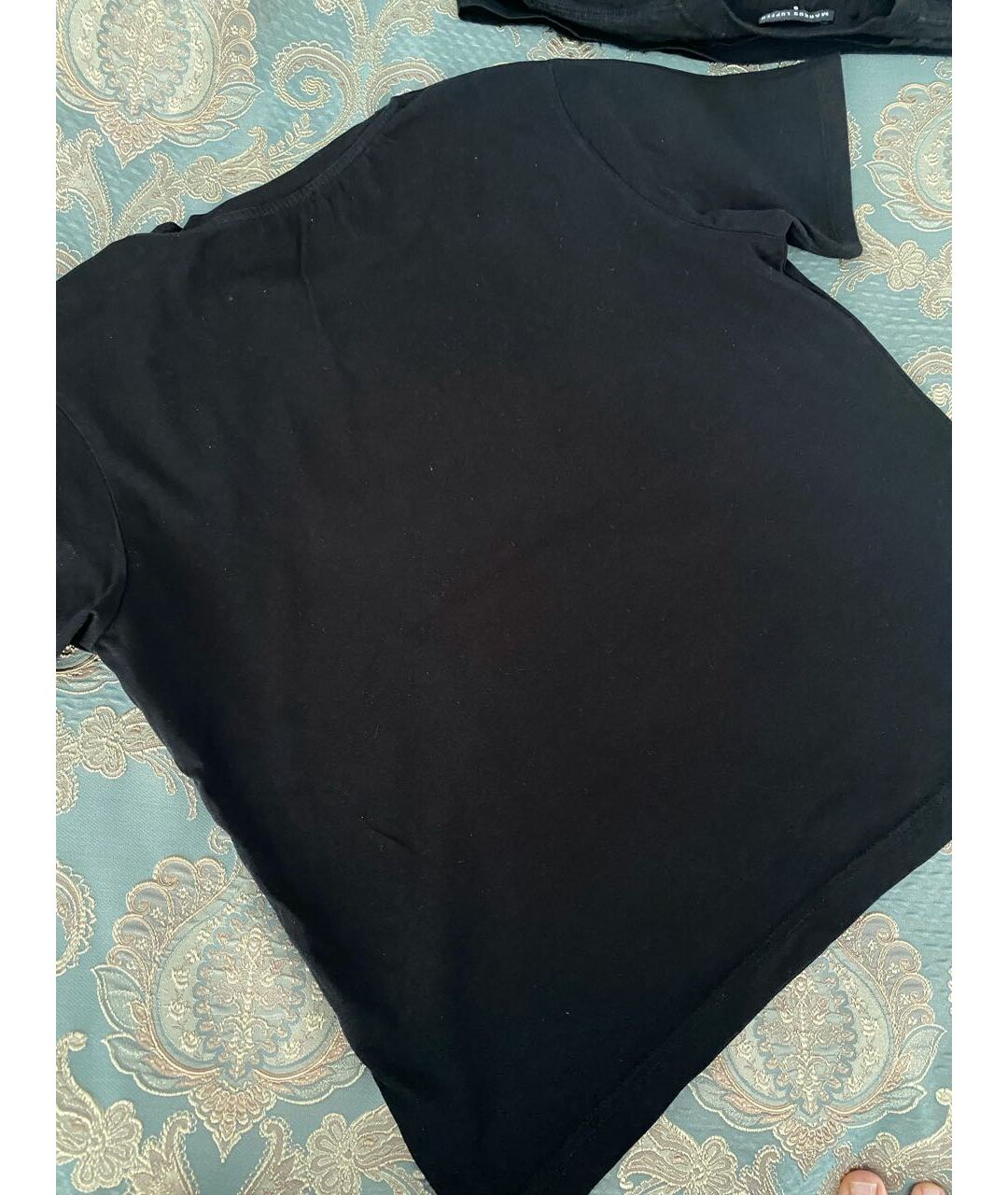 BALMAIN Черная хлопко-эластановая футболка, фото 2