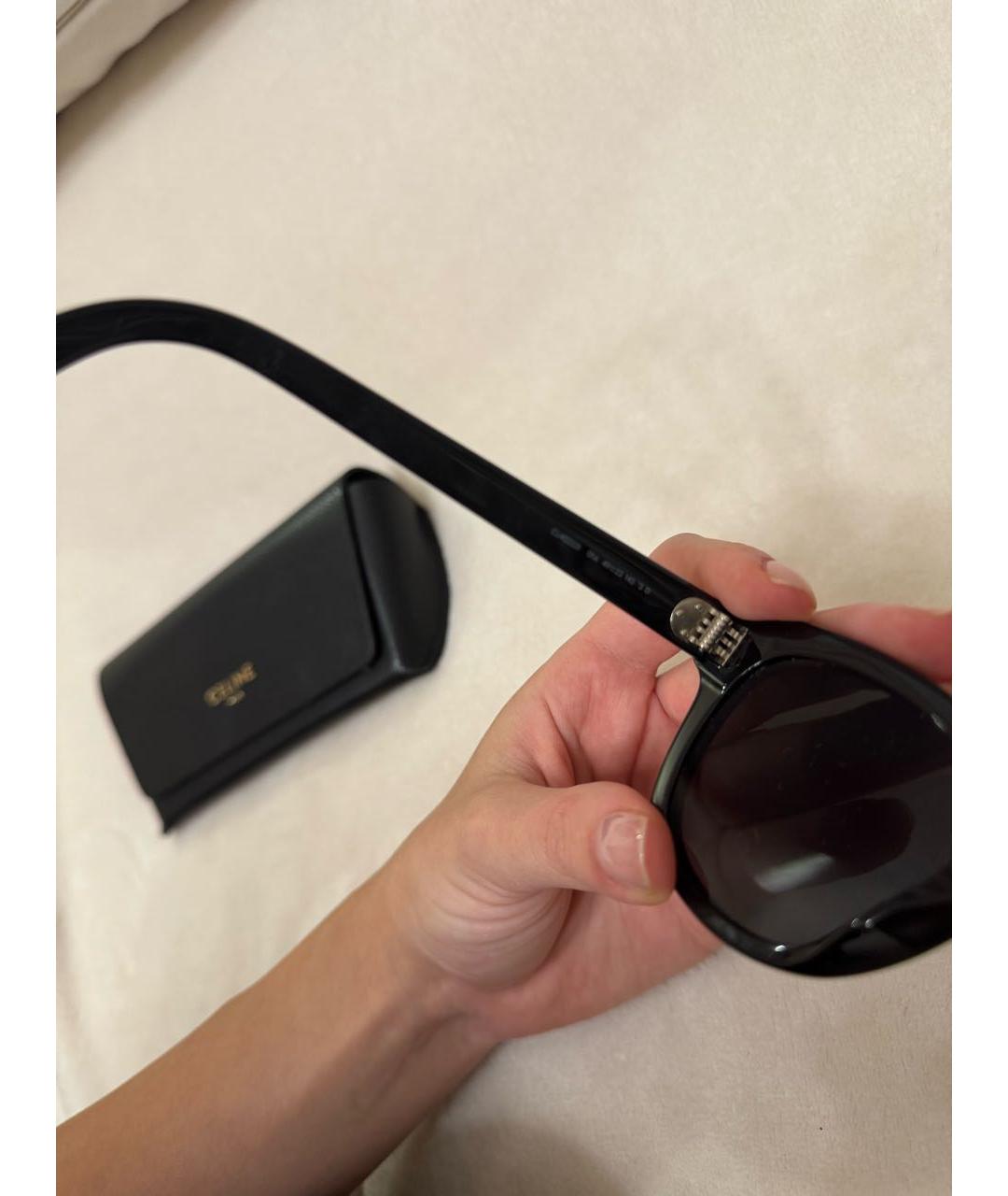 CELINE Черные пластиковые солнцезащитные очки, фото 5