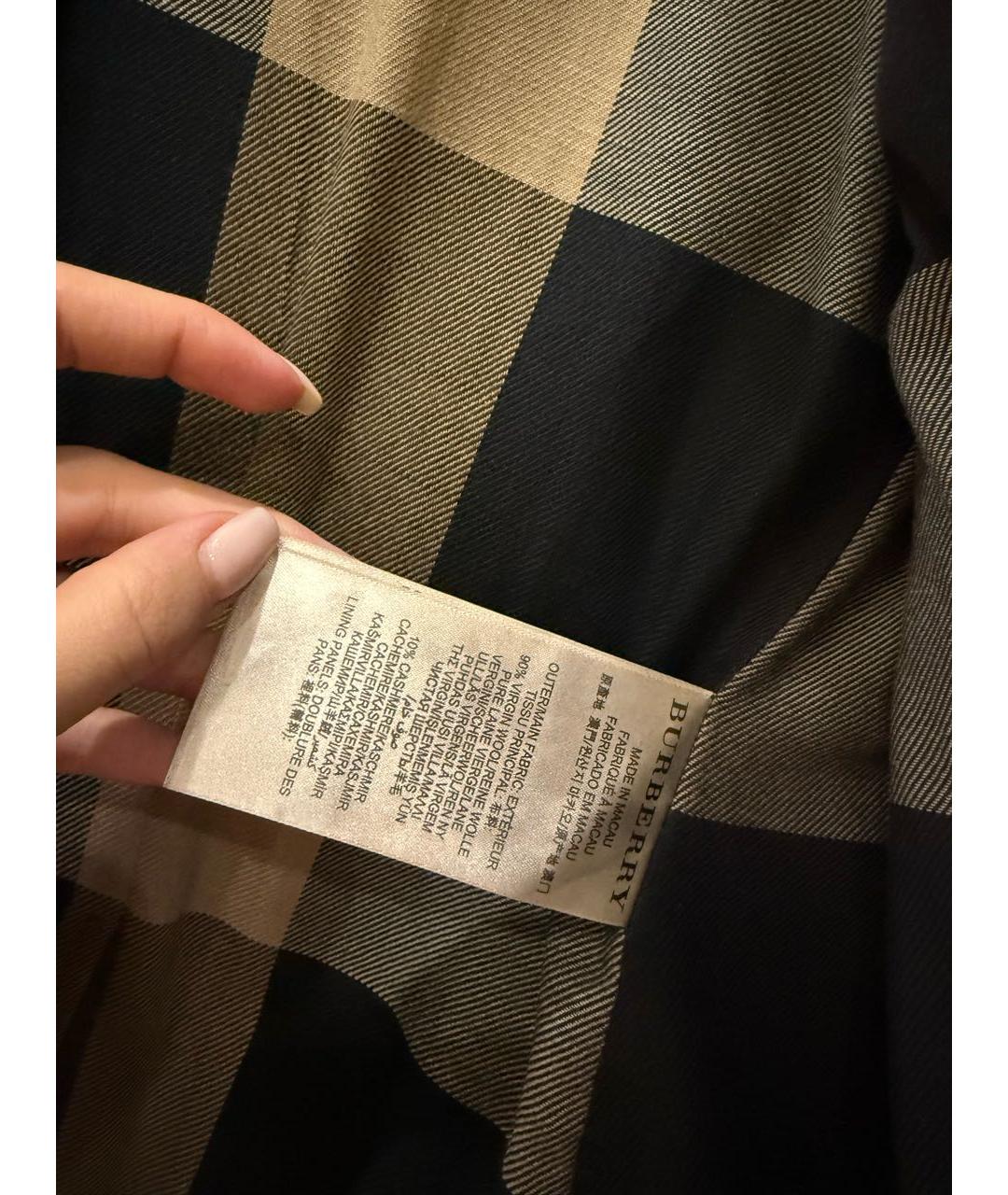 BURBERRY Антрацитовое шерстяное пальто, фото 7