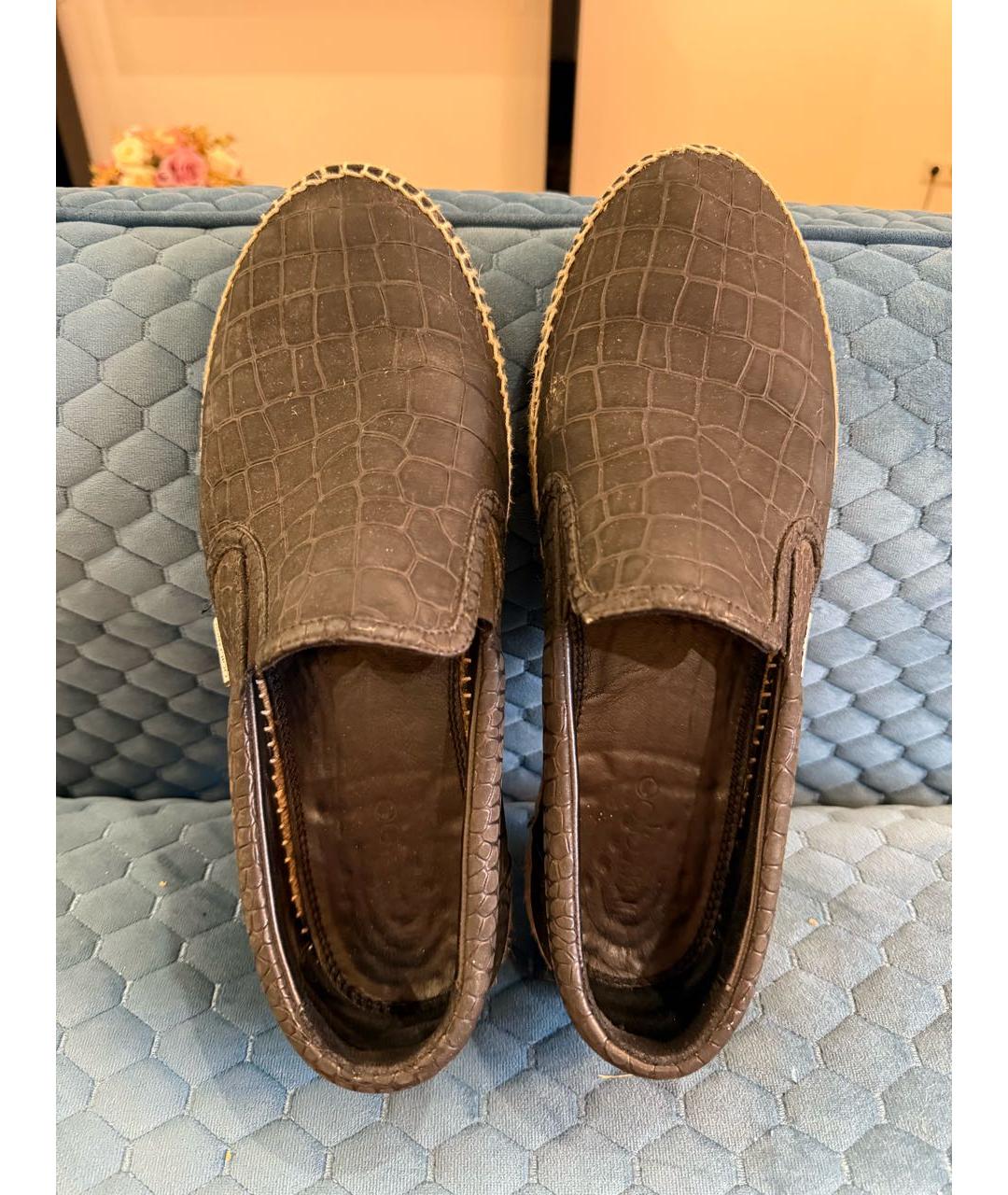 JIMMY CHOO Черные нубуковые лоферы, фото 5