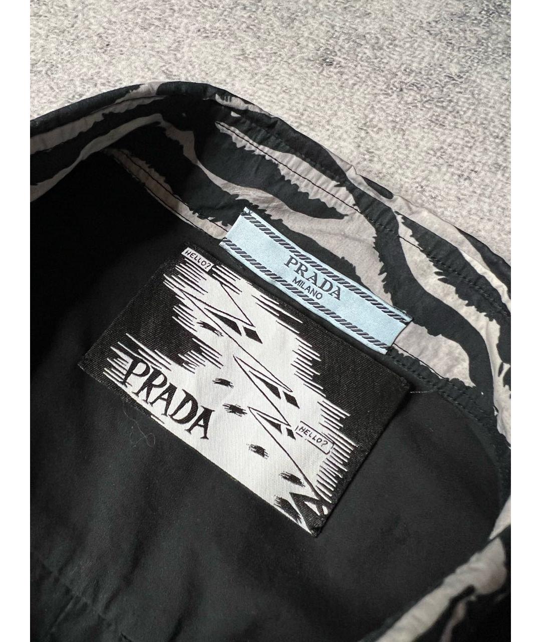 PRADA Черная хлопковая рубашка, фото 5