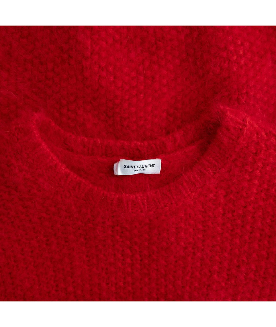 SAINT LAURENT Красный шерстяной джемпер / свитер, фото 3