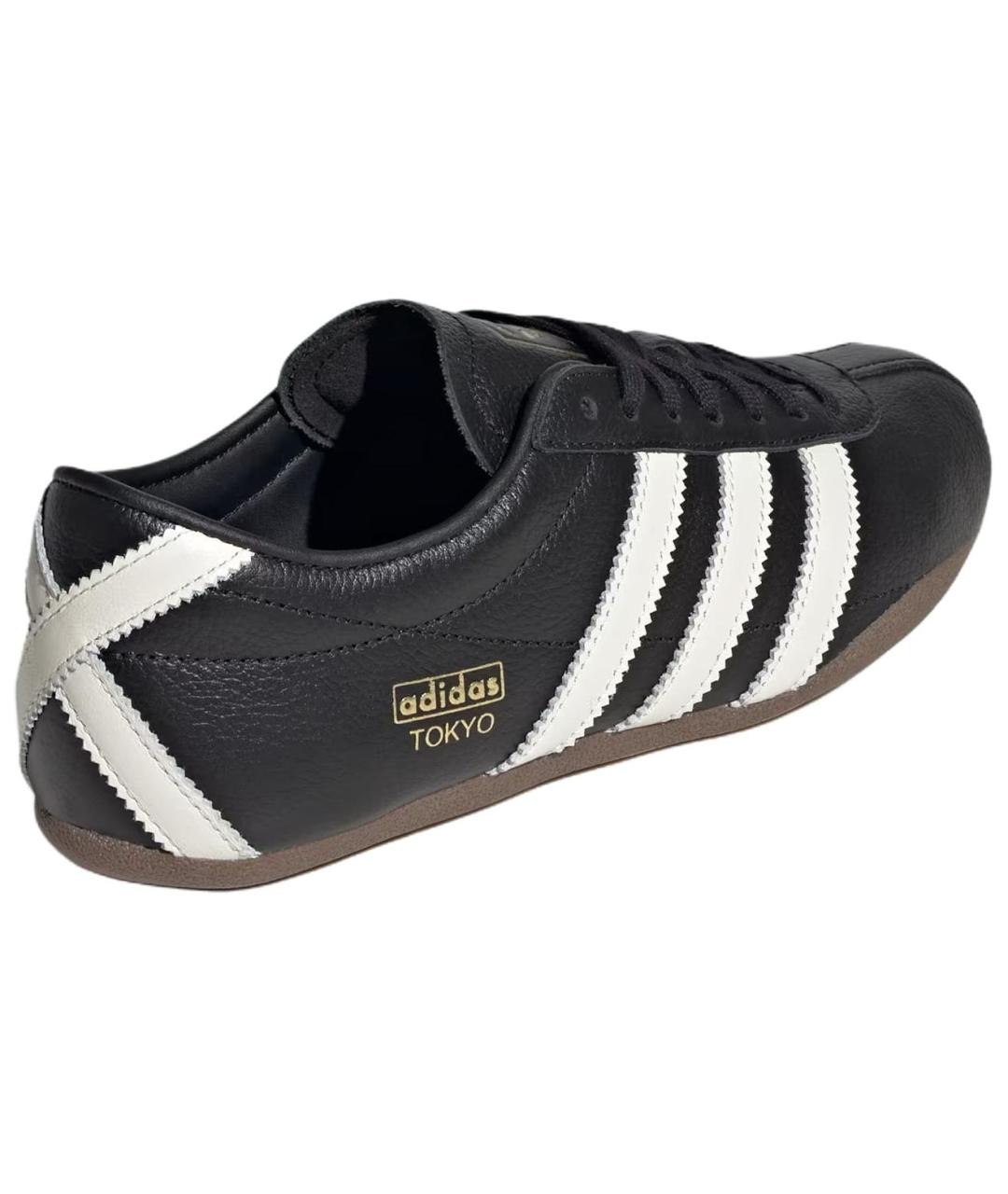 ADIDAS Черные кожаные кеды, фото 3