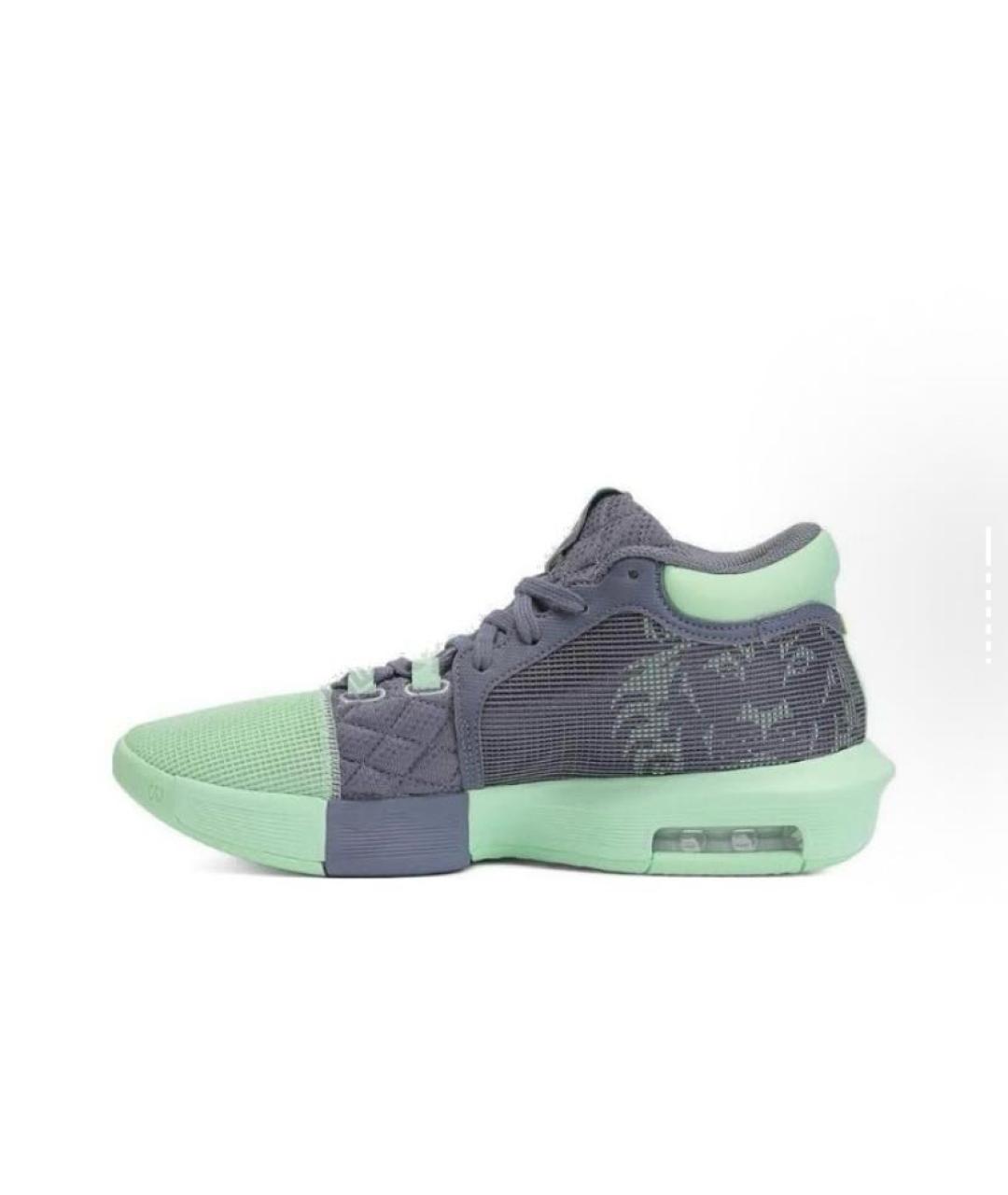 NIKE Зеленые текстильные высокие кроссовки / кеды, фото 2