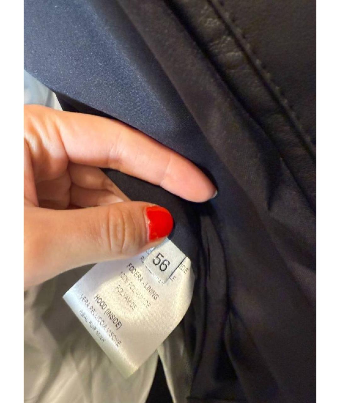 MISSONI Черный кожаный пуховик, фото 5