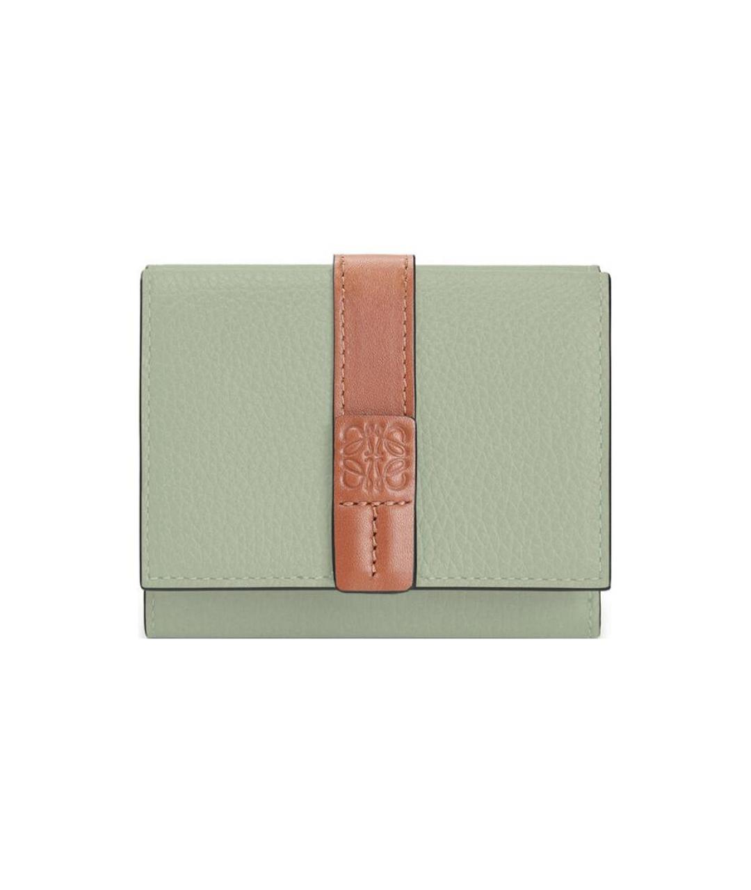 LOEWE Салатовый кожаный кошелек, фото 1