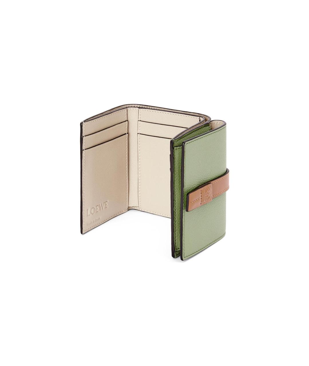 LOEWE Салатовый кожаный кошелек, фото 4