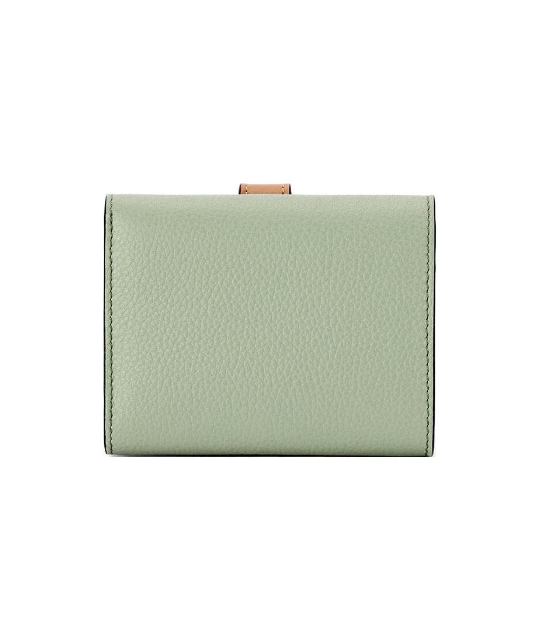 LOEWE Салатовый кожаный кошелек, фото 2