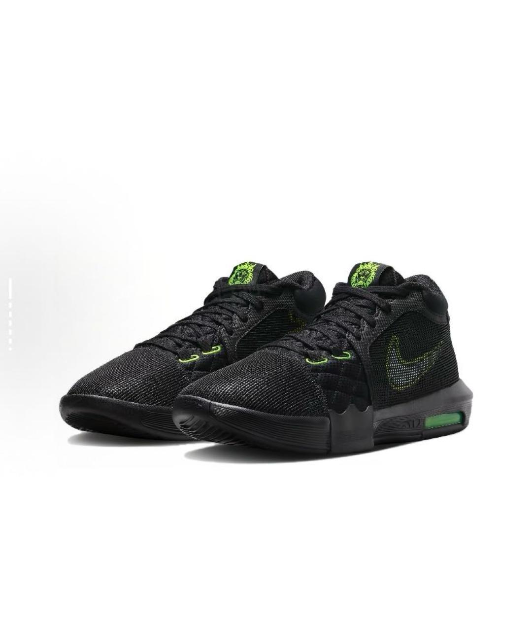 NIKE Черные текстильные высокие кроссовки / кеды, фото 3