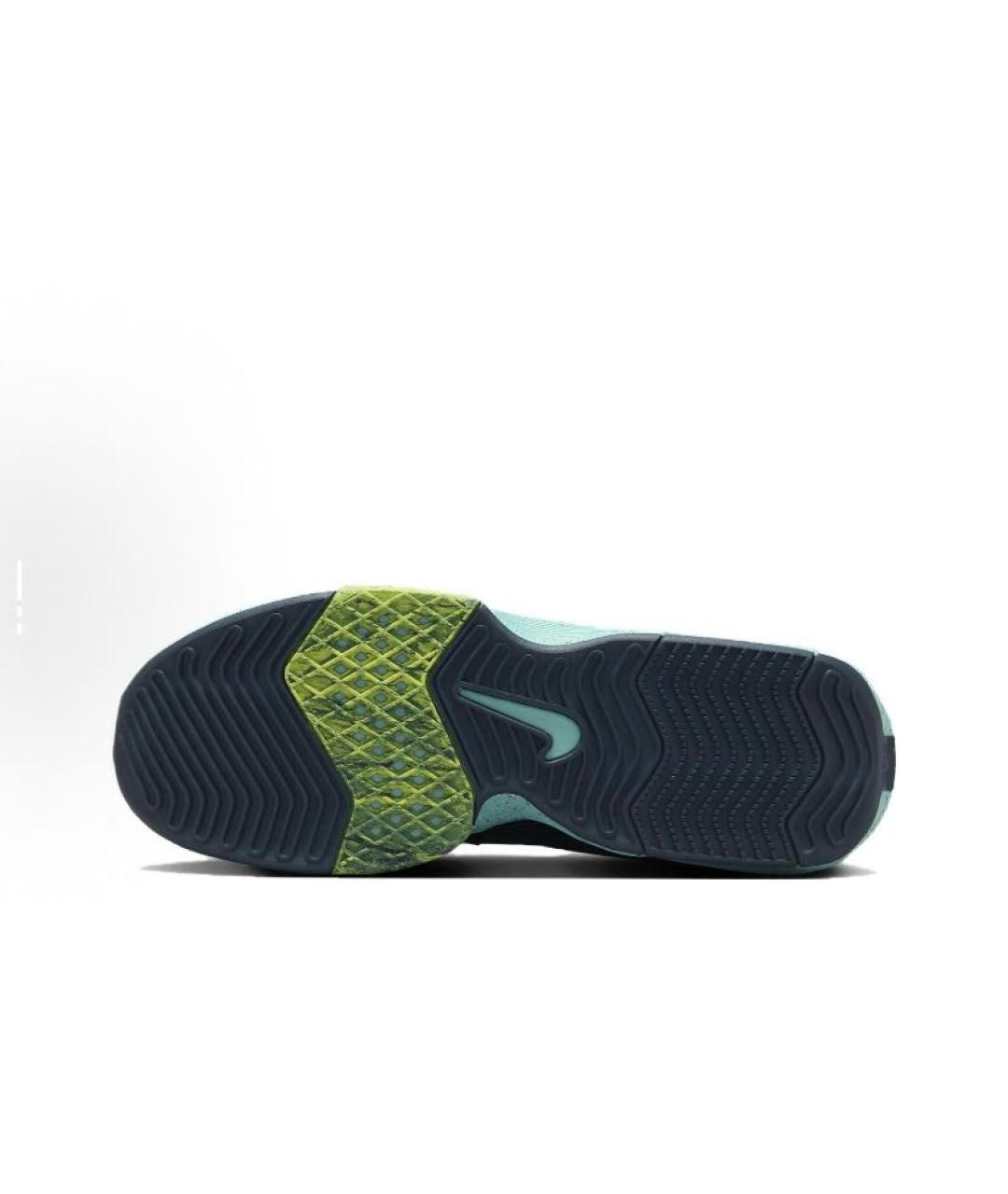 NIKE Темно-синие текстильные высокие кроссовки / кеды, фото 6