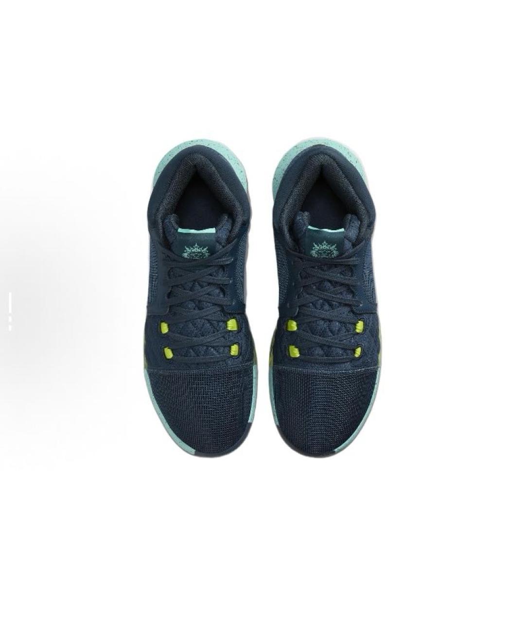 NIKE Темно-синие текстильные высокие кроссовки / кеды, фото 4