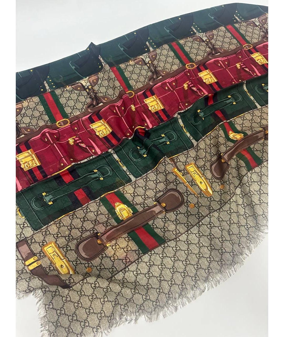 GUCCI Мульти шерстяной платок, фото 4