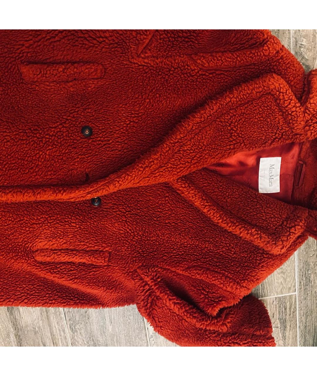 MAX MARA Красная шелковая шуба, фото 4