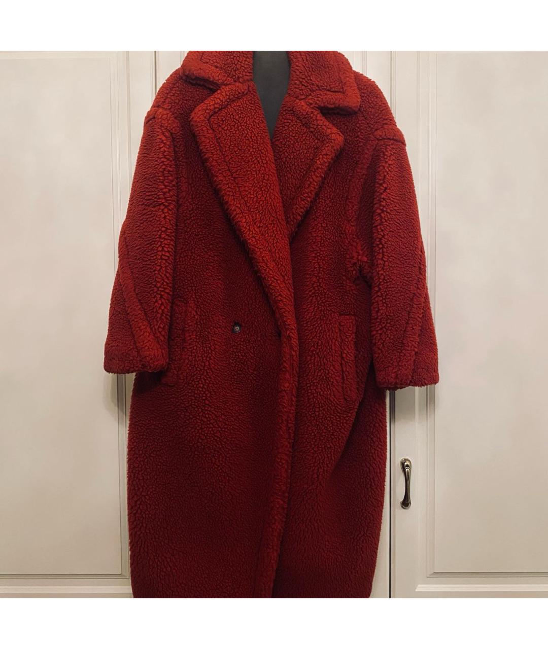 MAX MARA Красная шелковая шуба, фото 5