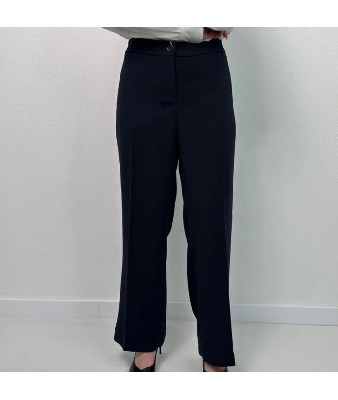 MAX MARA Синие полиэстеровые прямые брюки, фото 8