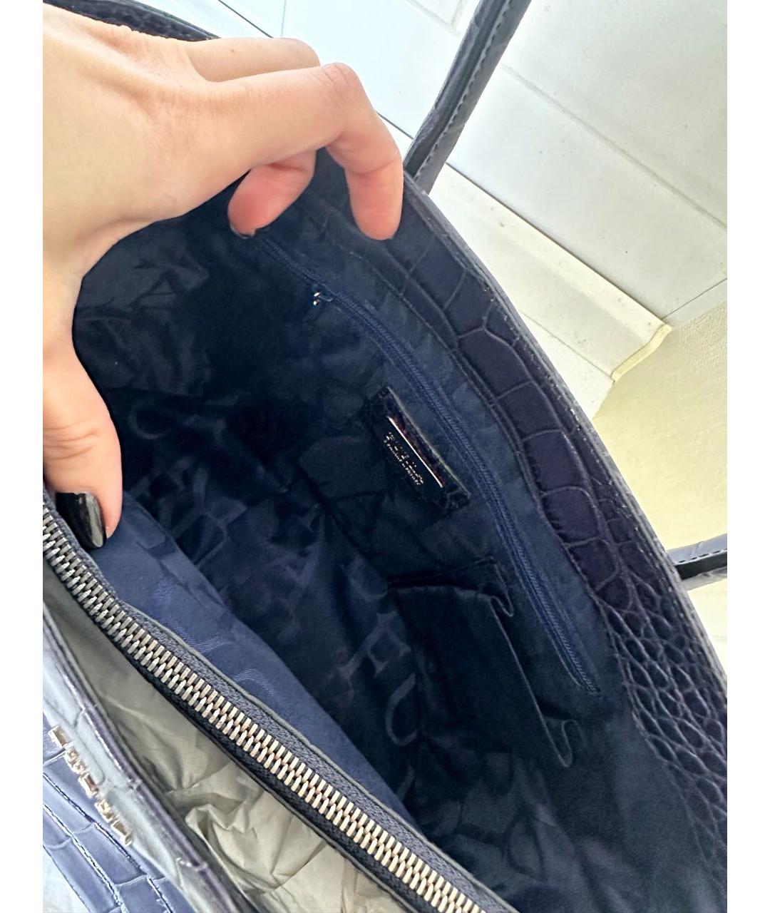 FURLA Фиолетовая кожаная сумка тоут, фото 2