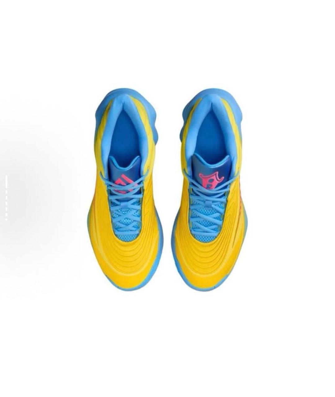 NIKE Желтые текстильные высокие кроссовки / кеды, фото 4