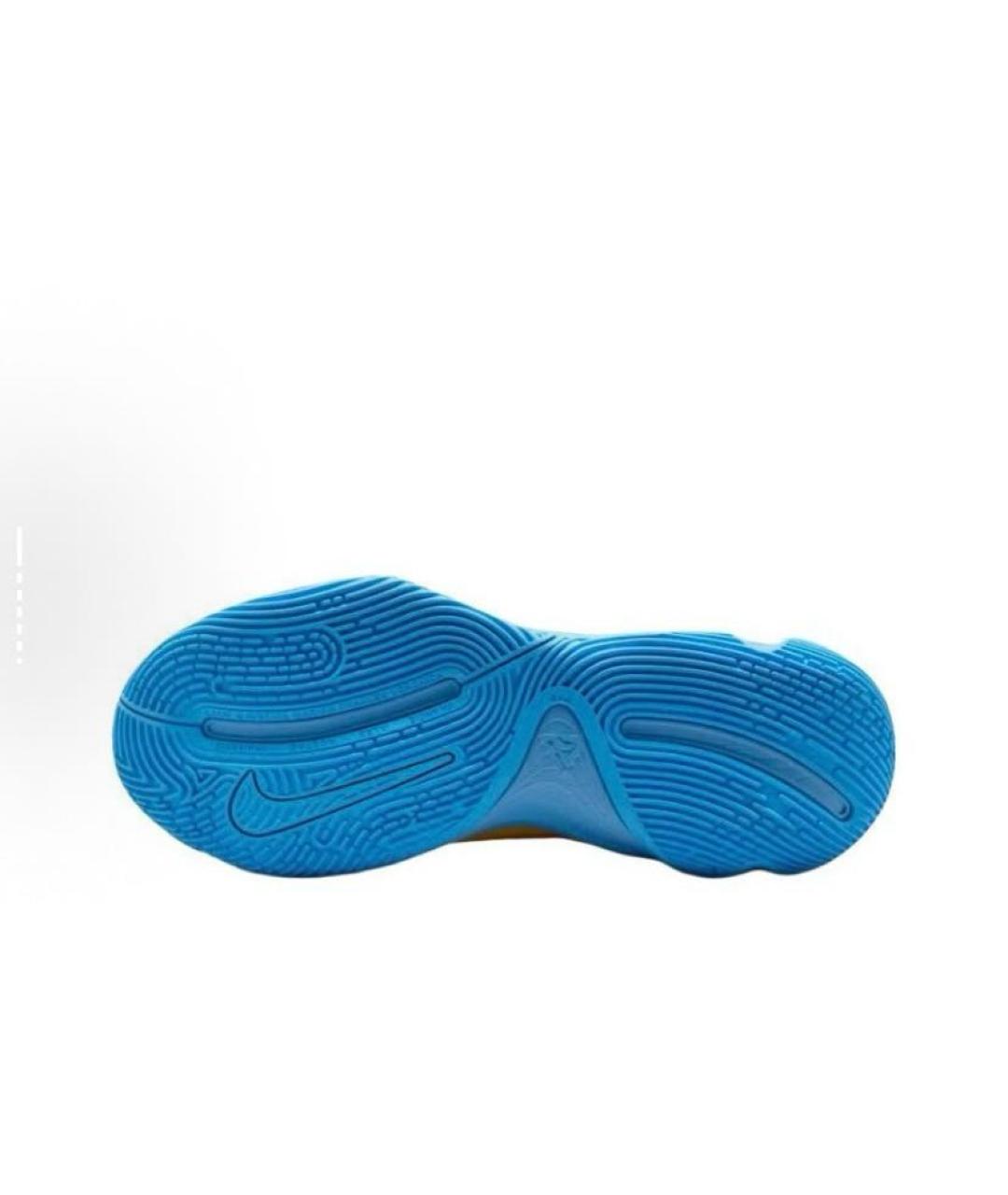 NIKE Желтые текстильные высокие кроссовки / кеды, фото 6