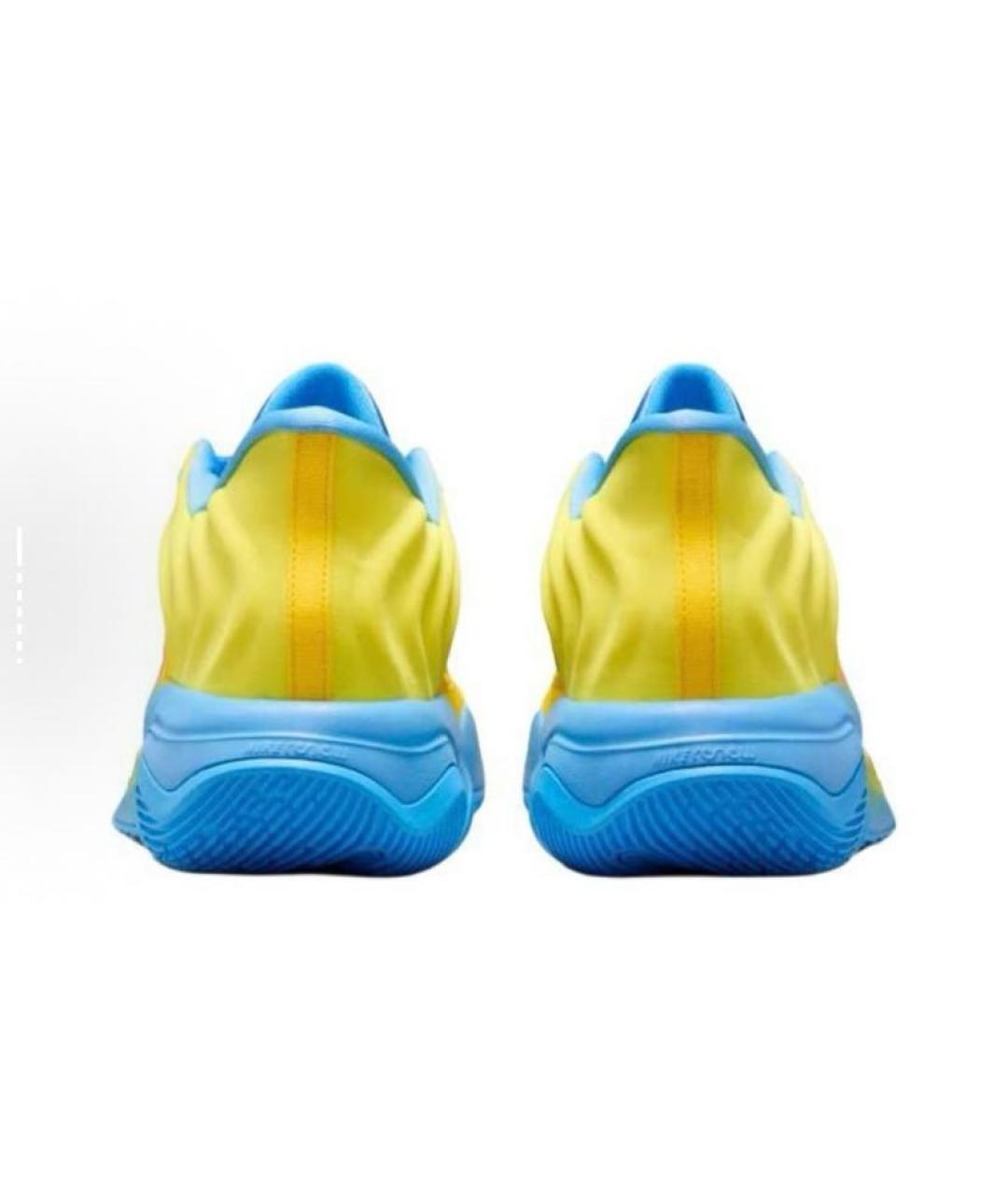 NIKE Желтые текстильные высокие кроссовки / кеды, фото 5