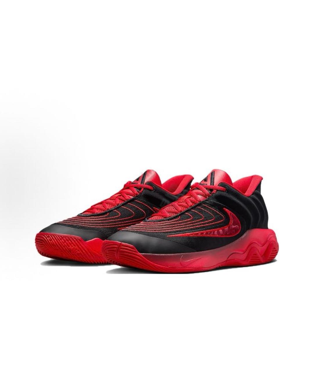 NIKE Красные текстильные высокие кроссовки / кеды, фото 3