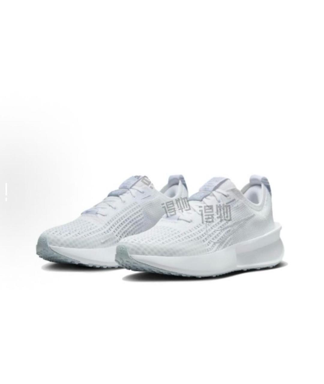 NIKE Белые текстильные низкие кроссовки / кеды, фото 3