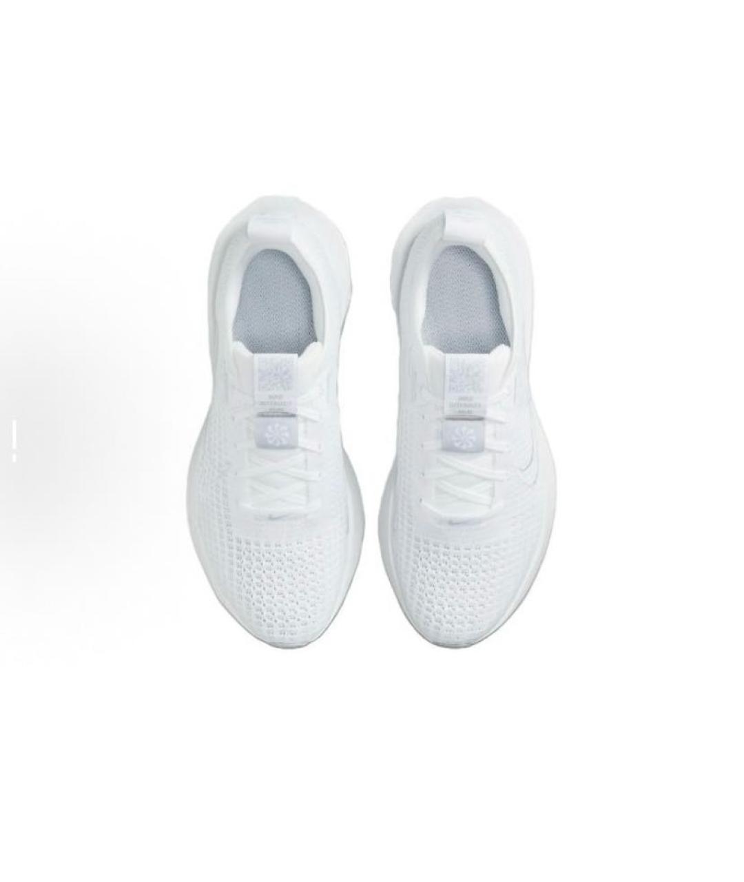 NIKE Белые текстильные низкие кроссовки / кеды, фото 4