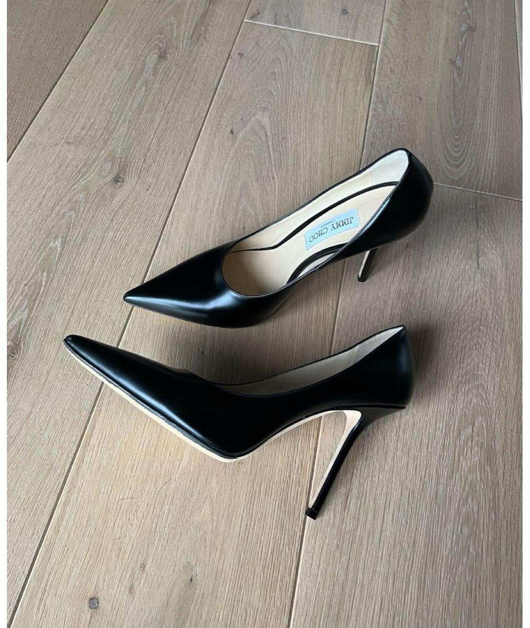 JIMMY CHOO Черные кожаные туфли, фото 3