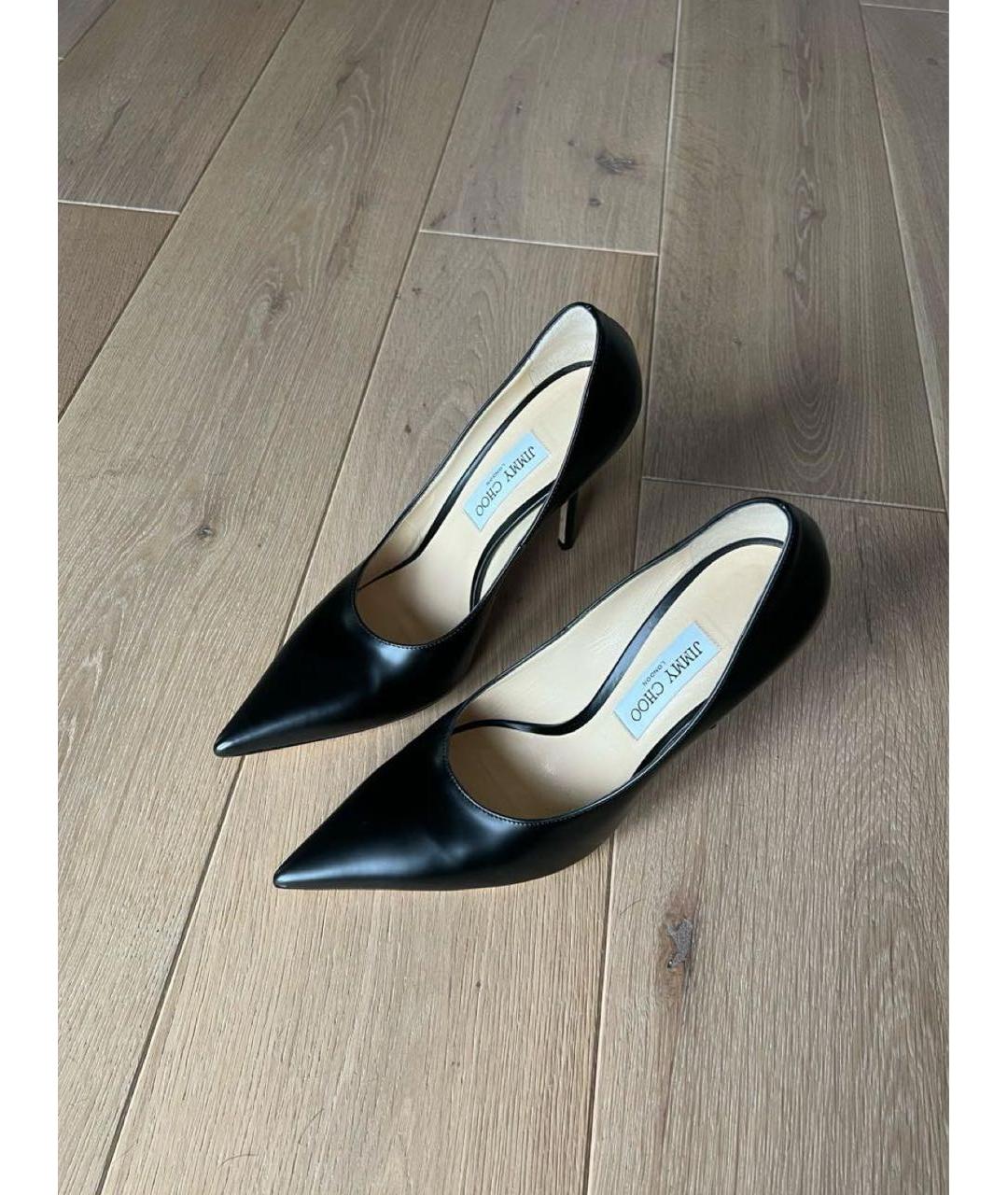 JIMMY CHOO Черные кожаные туфли, фото 2