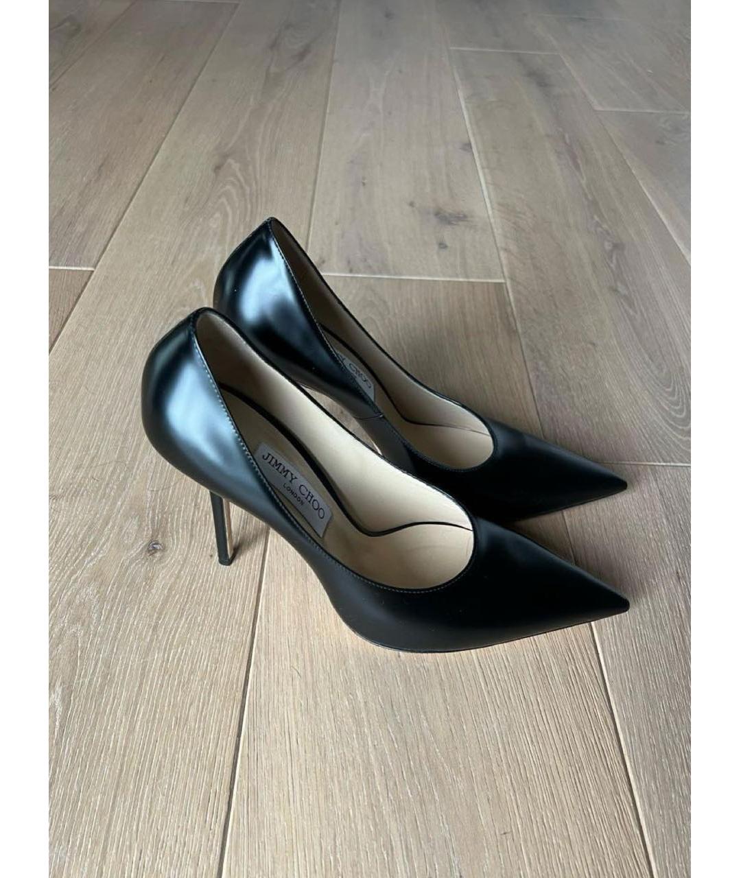 JIMMY CHOO Черные кожаные туфли, фото 5