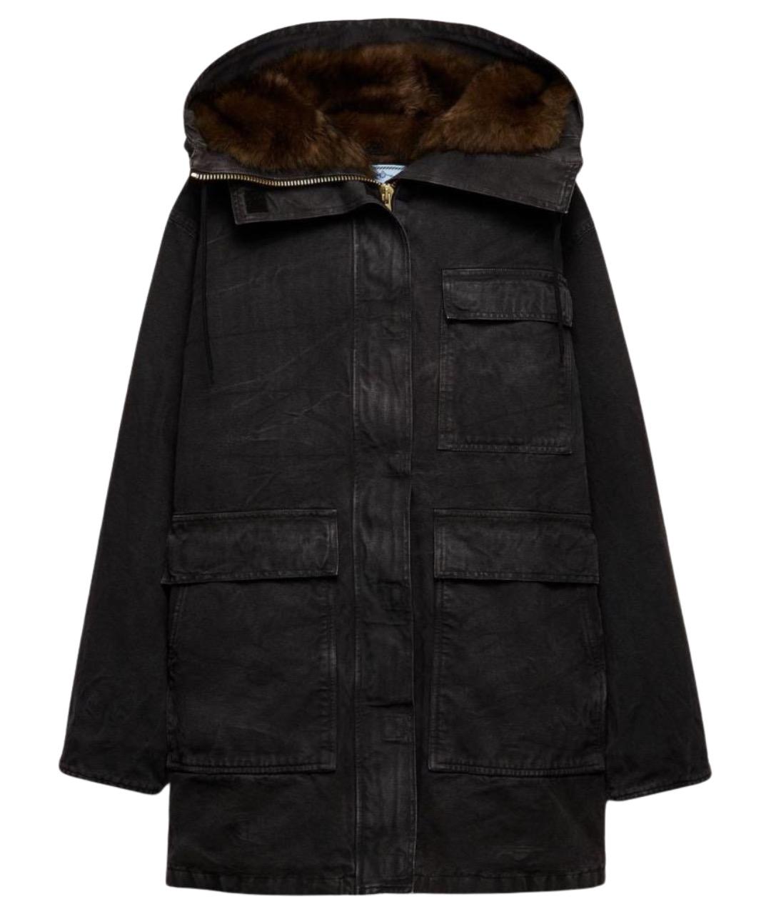 PRADA Черная хлопковая парка, фото 1