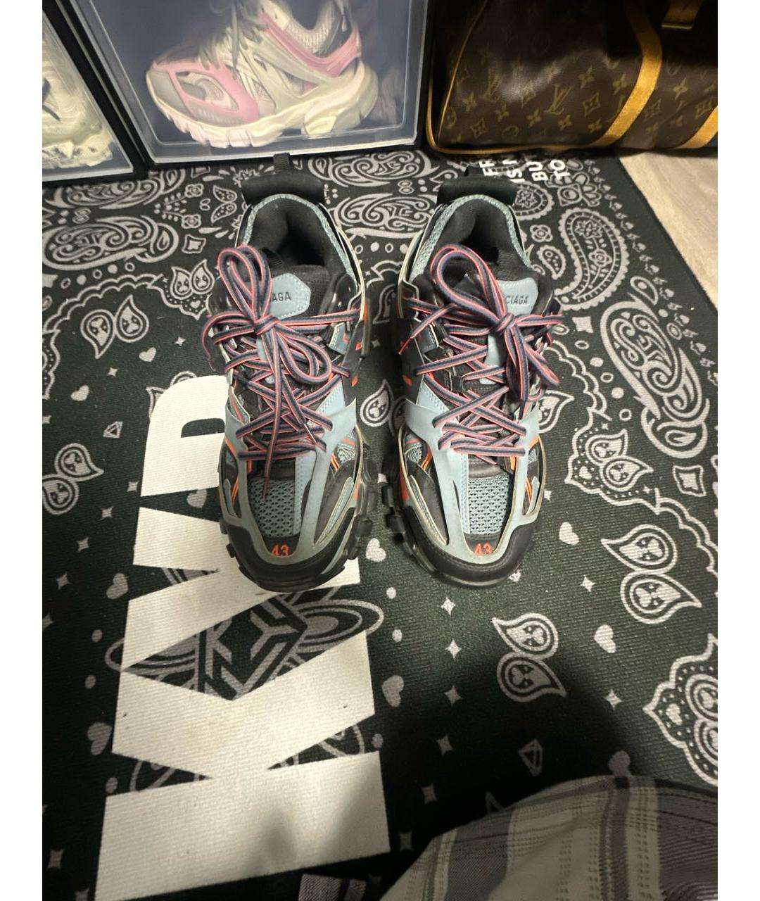 BALENCIAGA Антрацитовые низкие кроссовки / кеды, фото 2