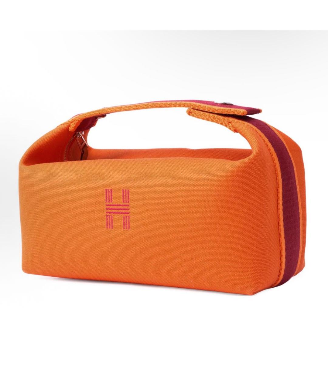 HERMES Оранжевая косметичка, фото 2